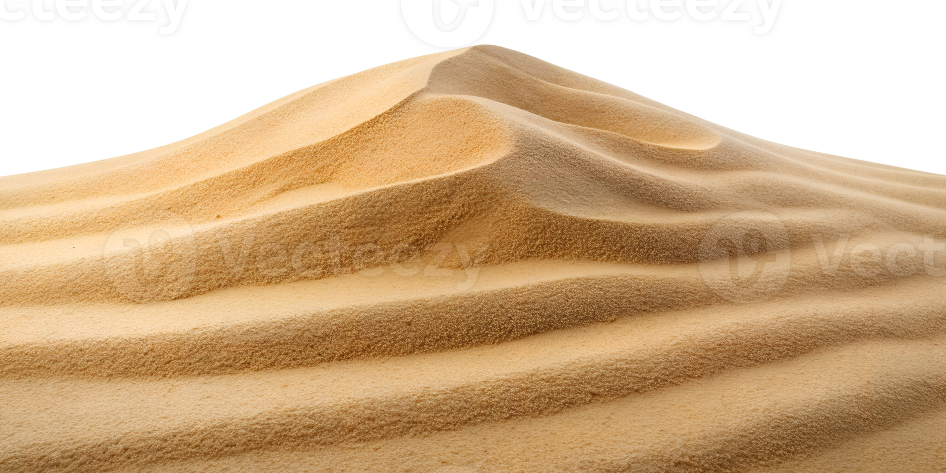 Sandy desert dune, isolated against transparent background png