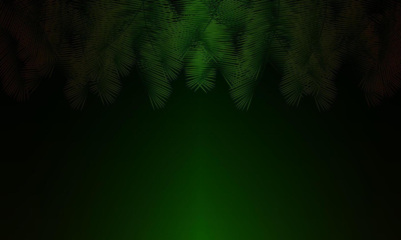 abstract tropical repeating tropic leaves pattern. Green foliage border dark background. blank space. vector