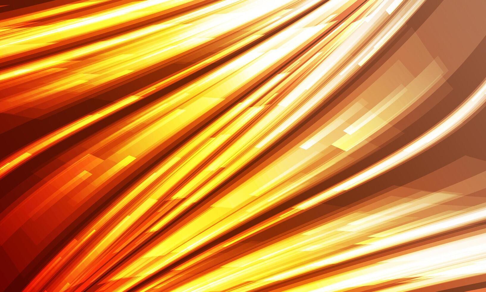 Dark orange smooth light lines background. artistic shiny stripes. vector