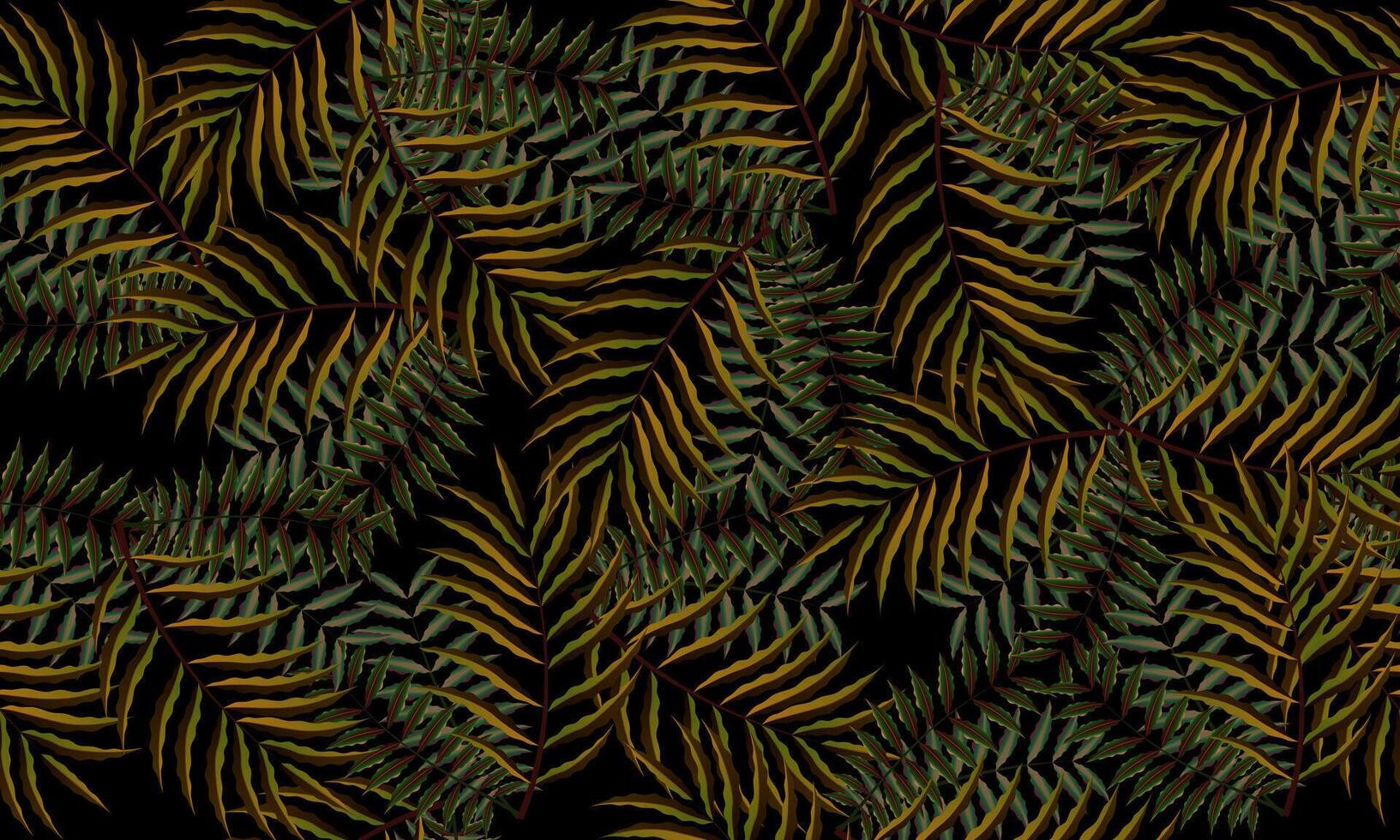 artistic floral seamless pattern. colorful leaves artistic nature patern. vector