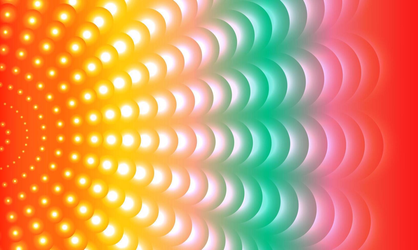 Abstract colorful shining vibrant circle tunnel background. vector
