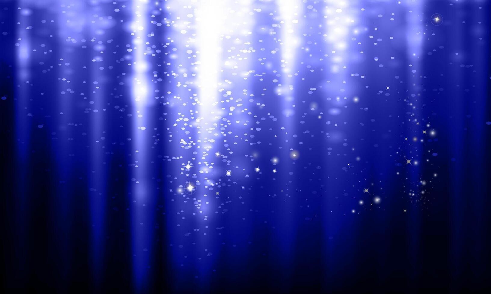 Blue shining top magic sparkle light background. vector