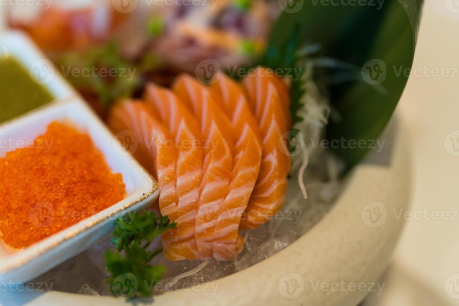 Salmon sashimi. Japanese food photo