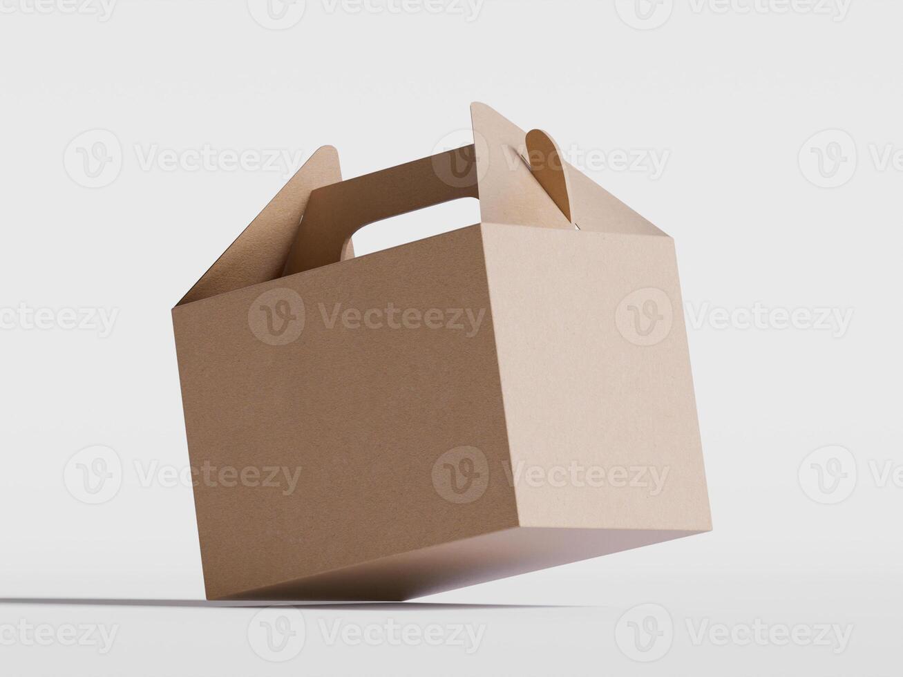 Cartoon cardboard boxes. Carton delivery boxes, open and closed shipping package with fragile signs, parcel delivery boxes photo