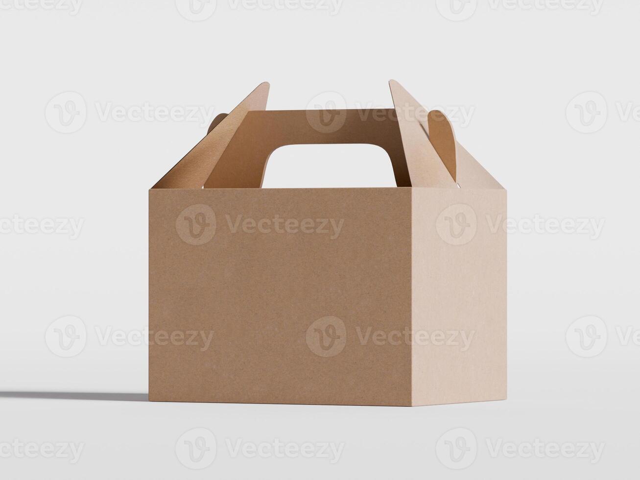 Cartoon cardboard boxes. Carton delivery boxes, open and closed shipping package with fragile signs, parcel delivery boxes photo