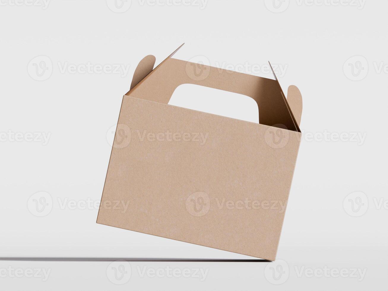 Cartoon cardboard boxes. Carton delivery boxes, open and closed shipping package with fragile signs, parcel delivery boxes photo