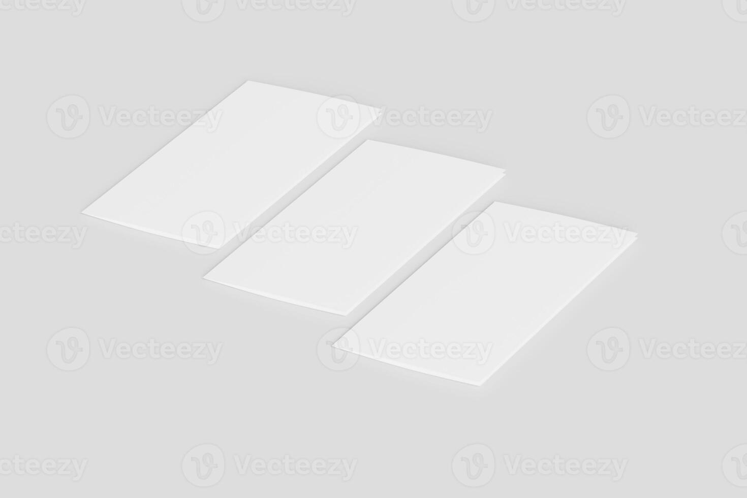 DL Bifold white color and realistic render on white background photo