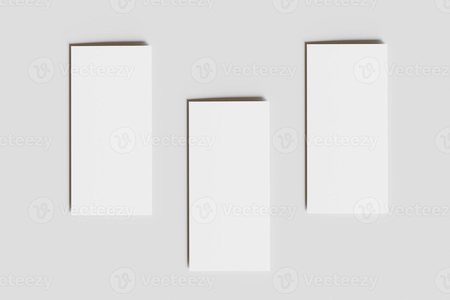 DL Bifold white color and realistic render on white background photo