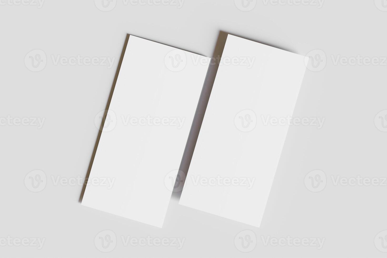 DL Bifold white color and realistic render on white background photo