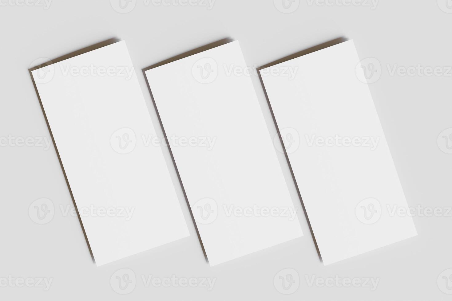 DL Bifold white color and realistic render on white background photo