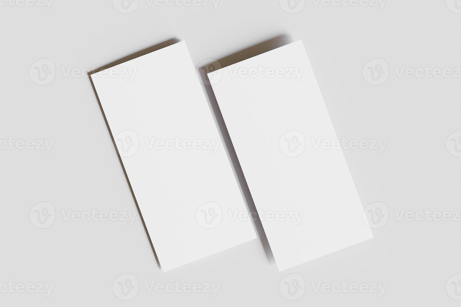 DL Bifold white color and realistic render on white background photo