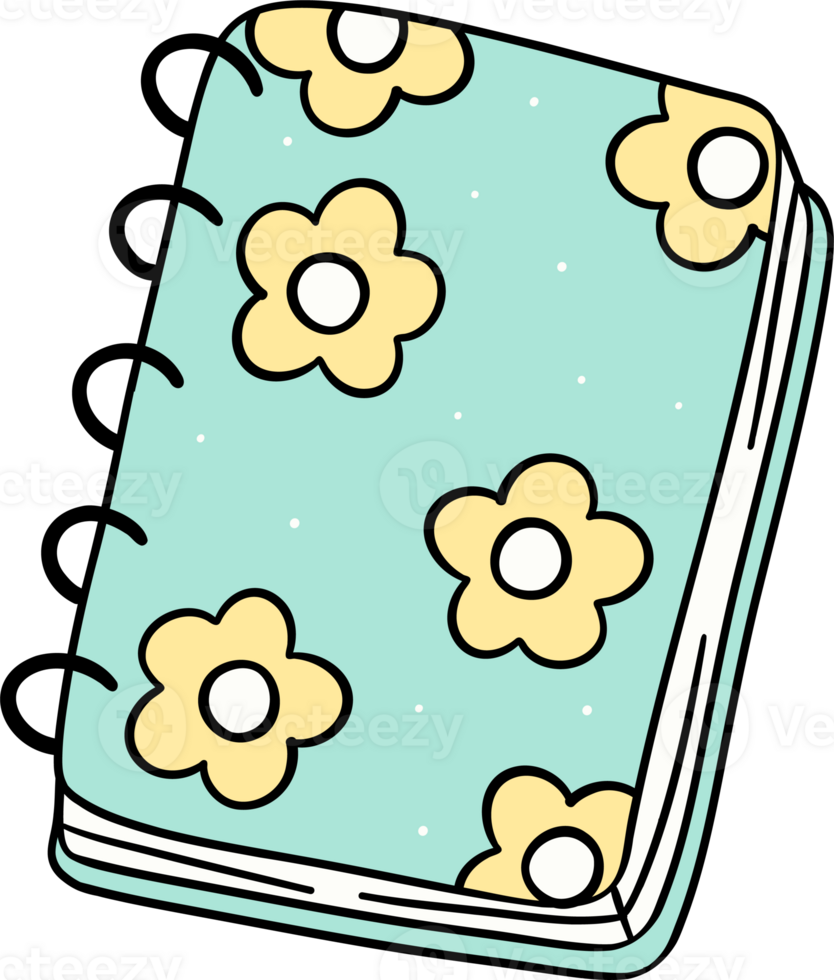 Pastel school supplies book png