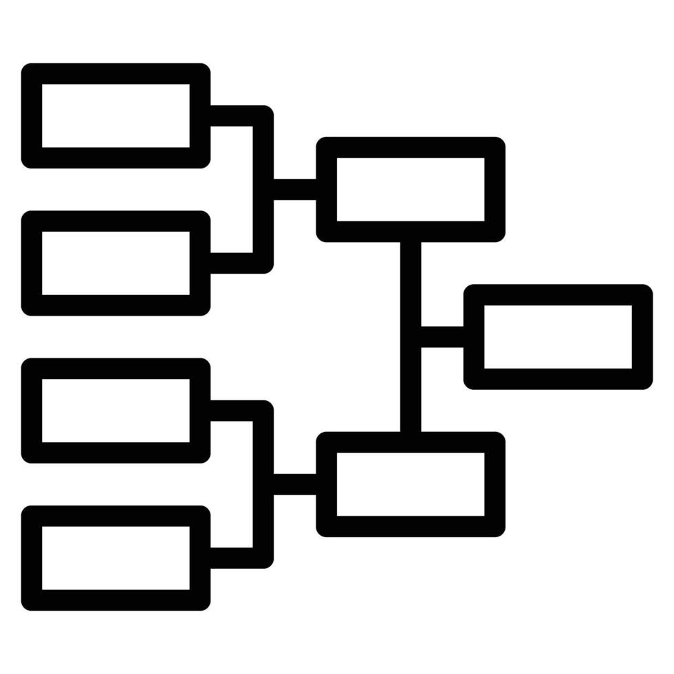 tournament bracket icon templates line icon , playoff, march, madness vector