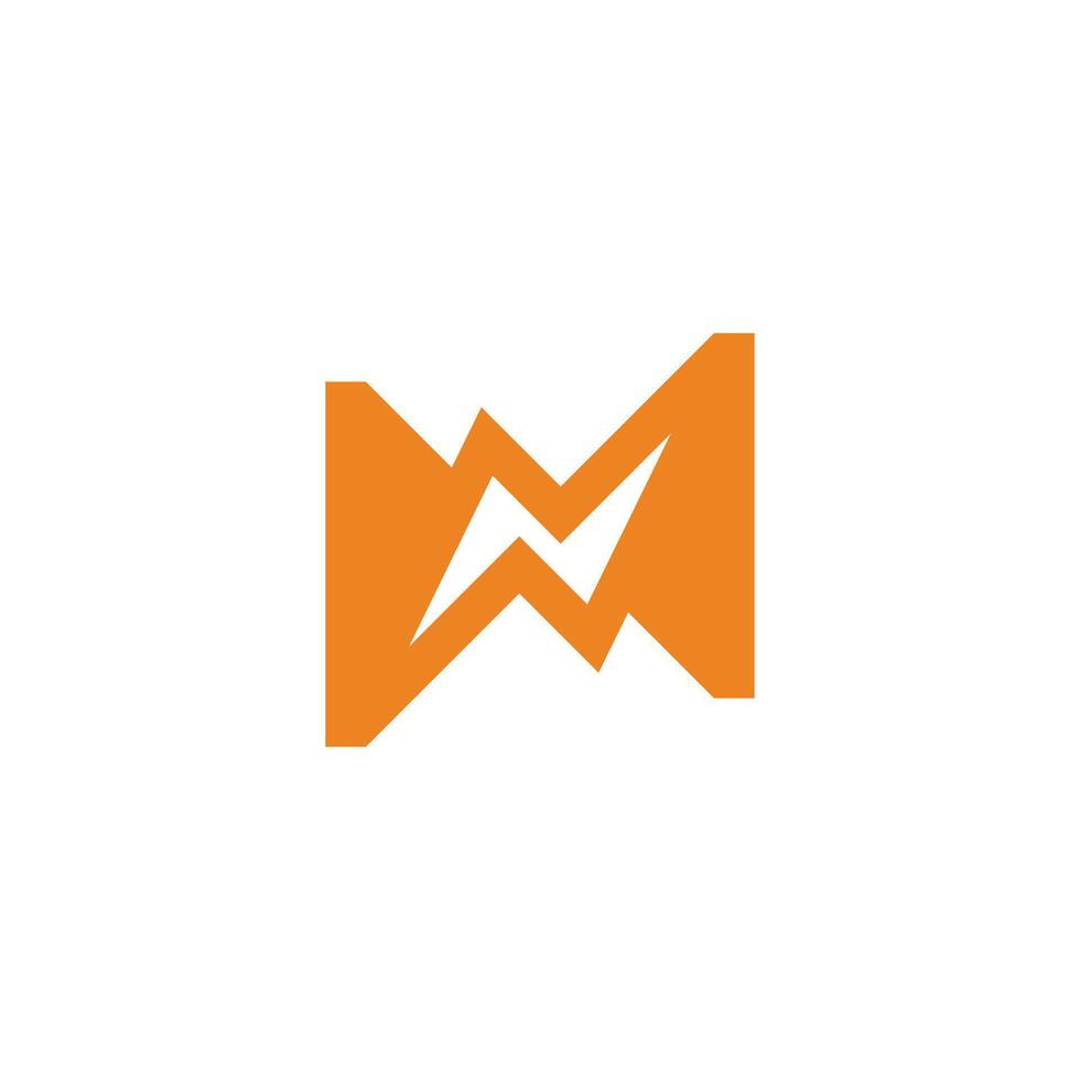 thunder bolt battery label symbol vector