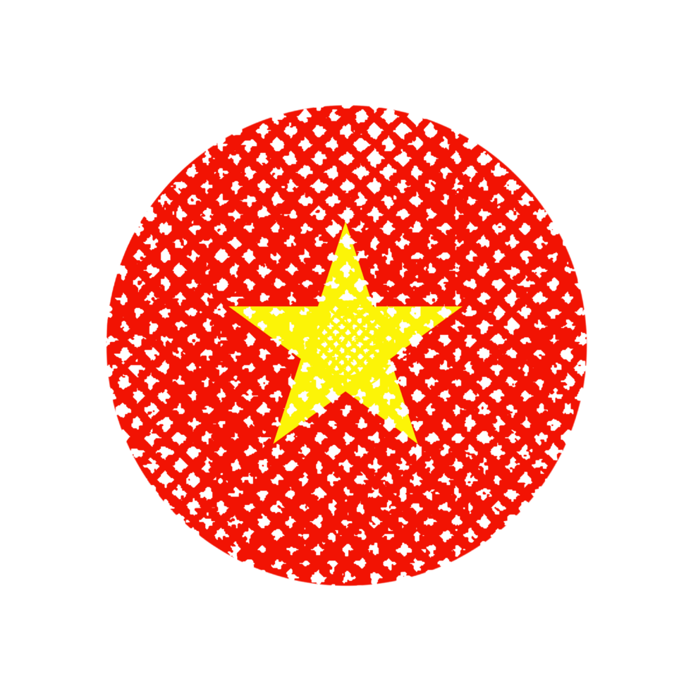 Vietnam Flag With Abstract Halftone png