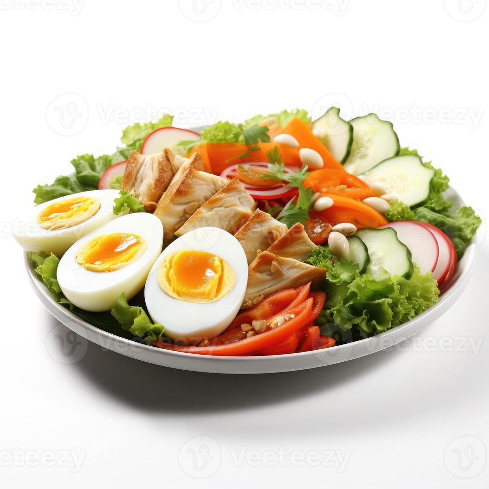 Vegetables And Eggs Boiled photo