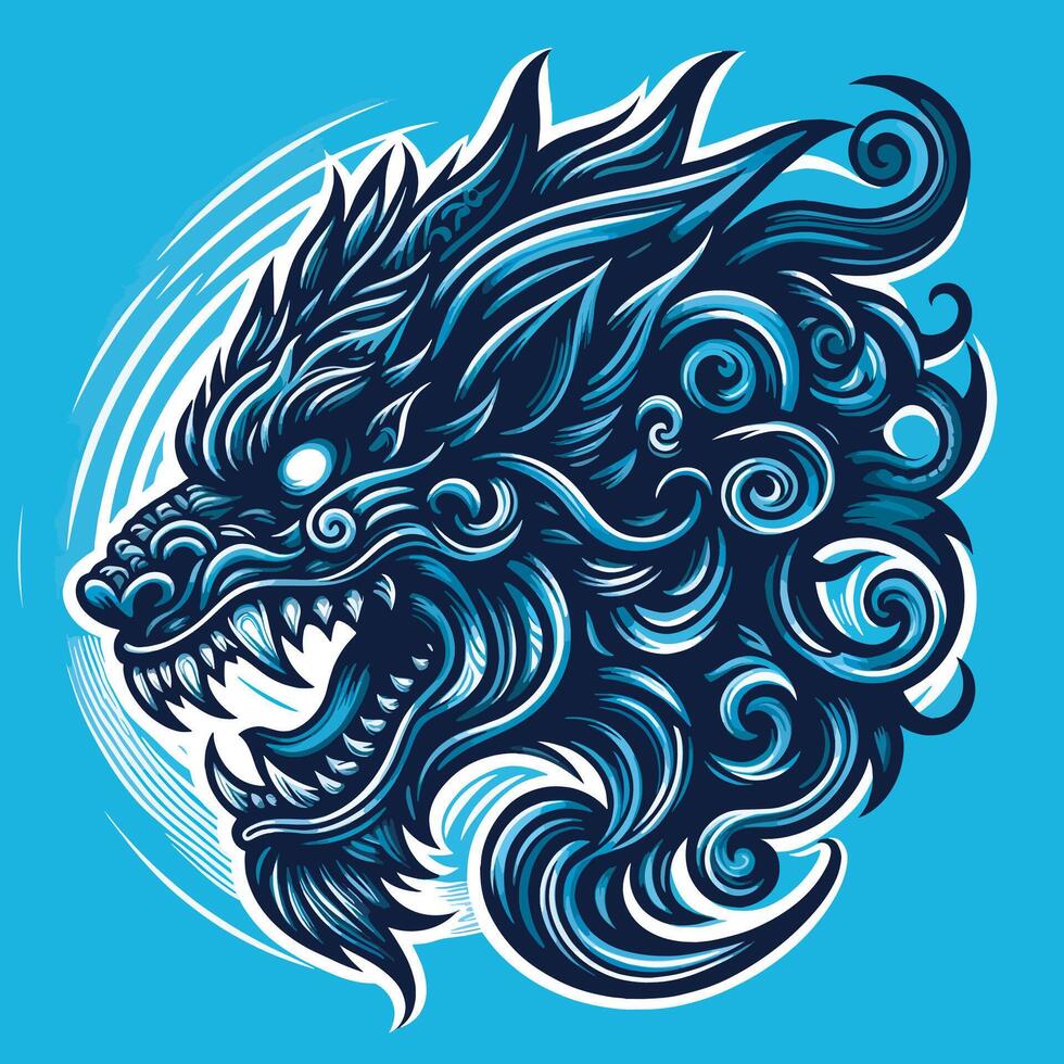 Dragon Tattoo Art Illustration vector