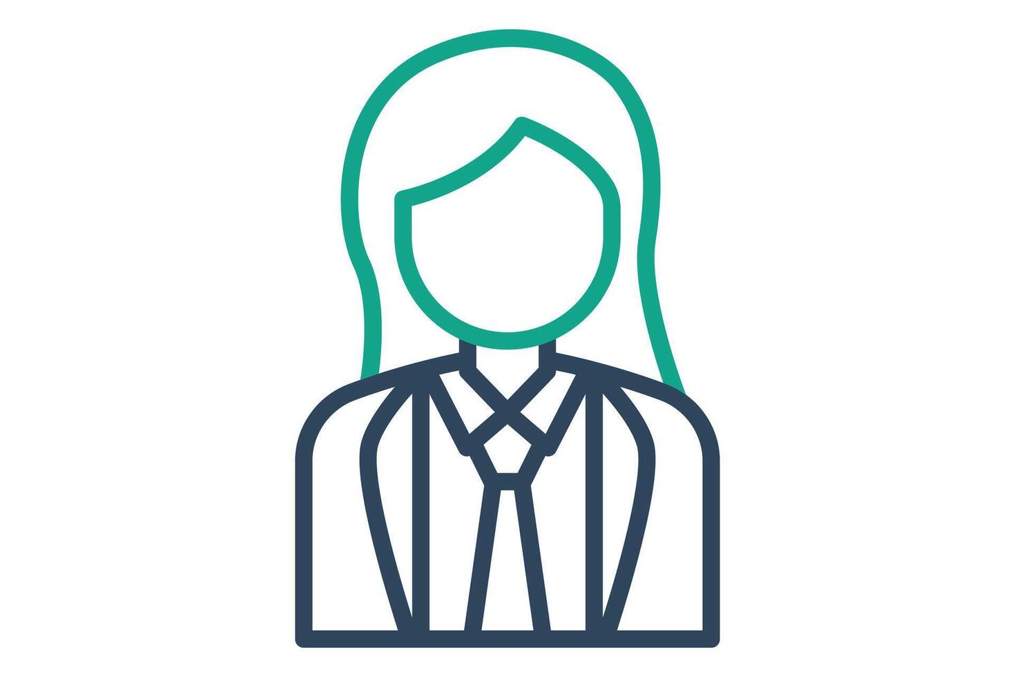 Lawyer icon. icon related to law and justice. line icon style. justice elements illustration vector