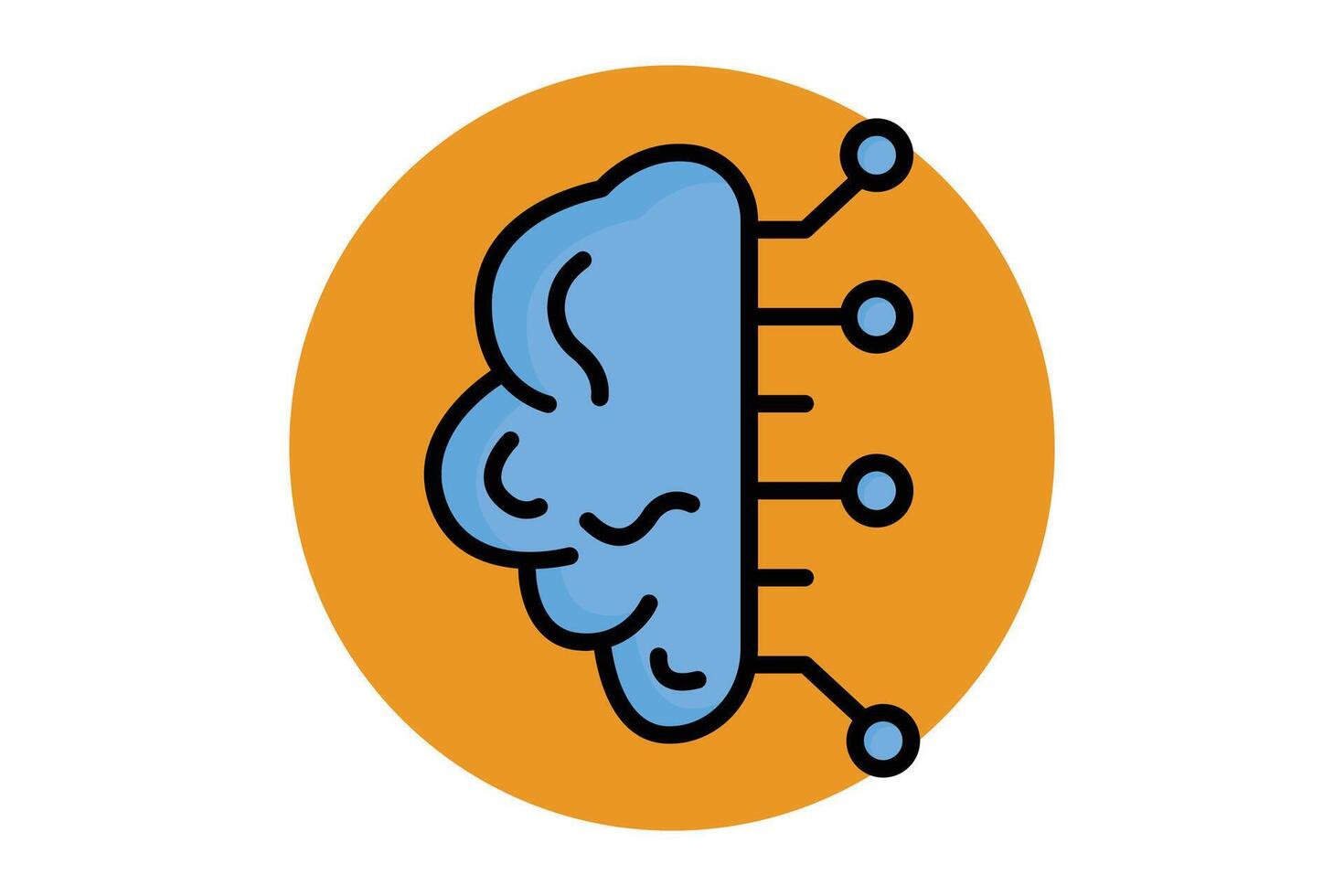 Business intelligence colored outline icon. icon related to technology. data analytics elements illustration vector