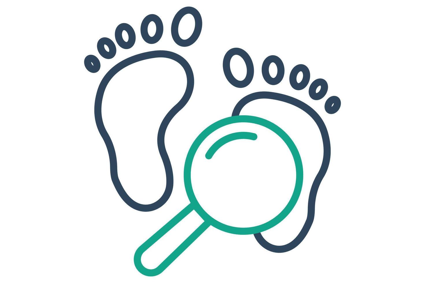 Footprint icon. icon related to law and justice. line icon style. law elements illustration vector