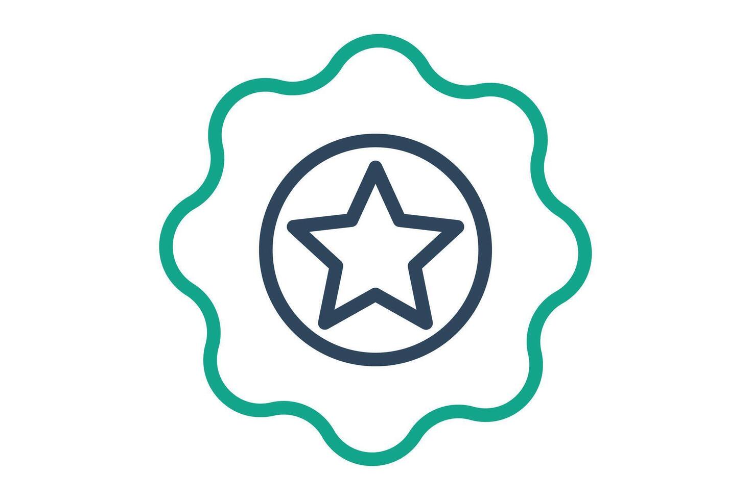 Badge icon. icon related to law and justice. line icon style. law elements illustration vector