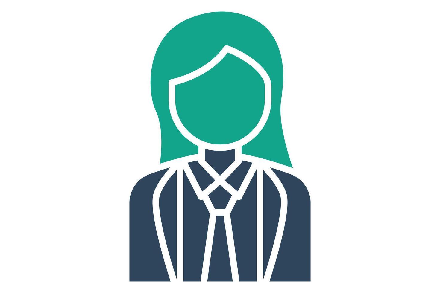 Lawyer icon. icon related to law and justice. solid icon style. justice elements illustration vector