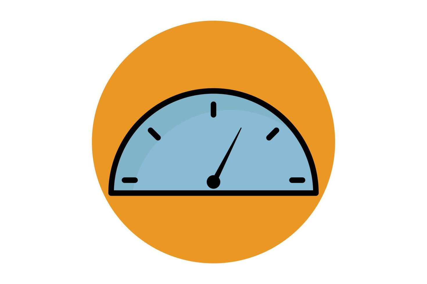 Gauge colored outline icon. icon related to technology. data analytics elements illustration vector