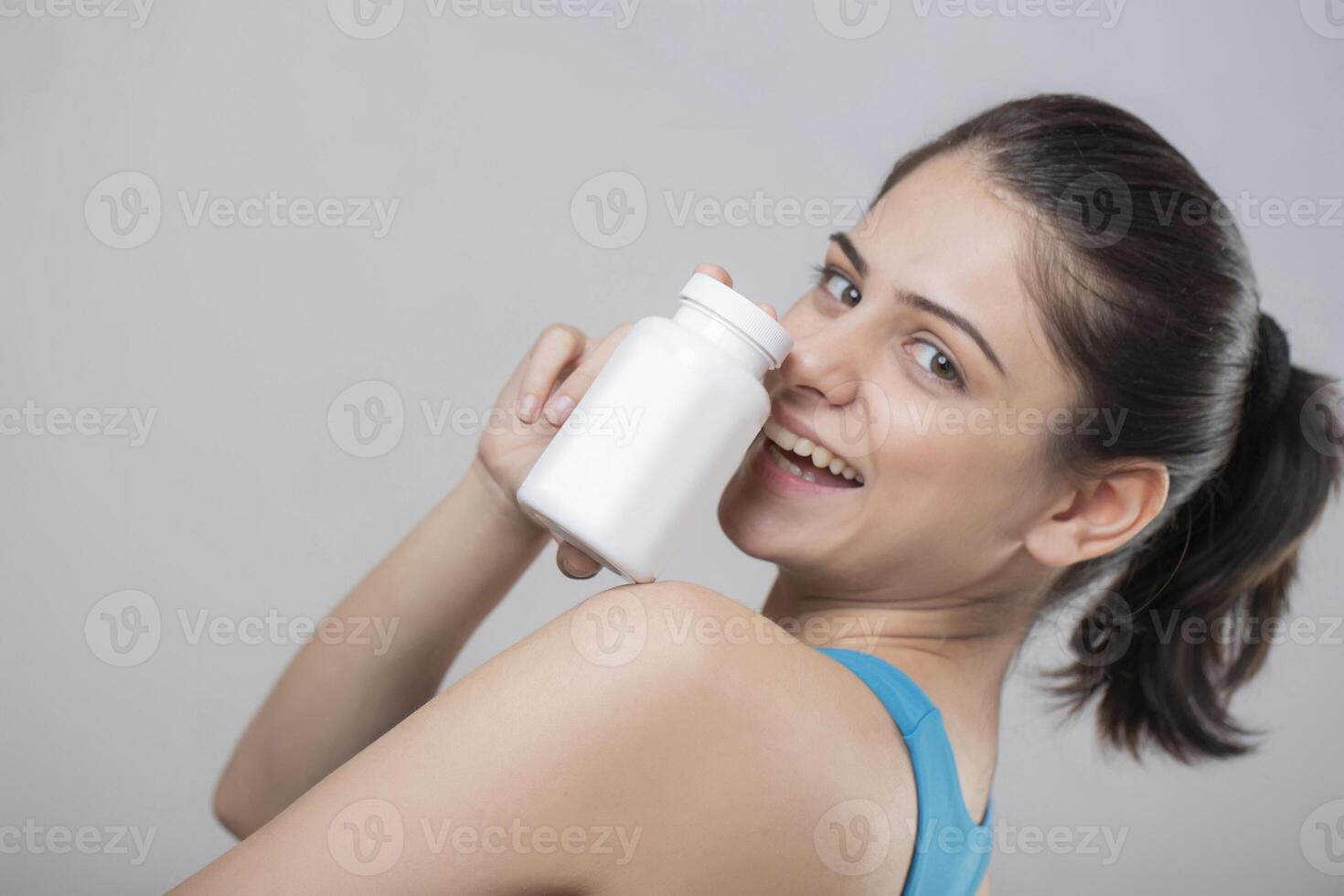 Close Up Tilt Image Of A Beautiful Single Woman photo