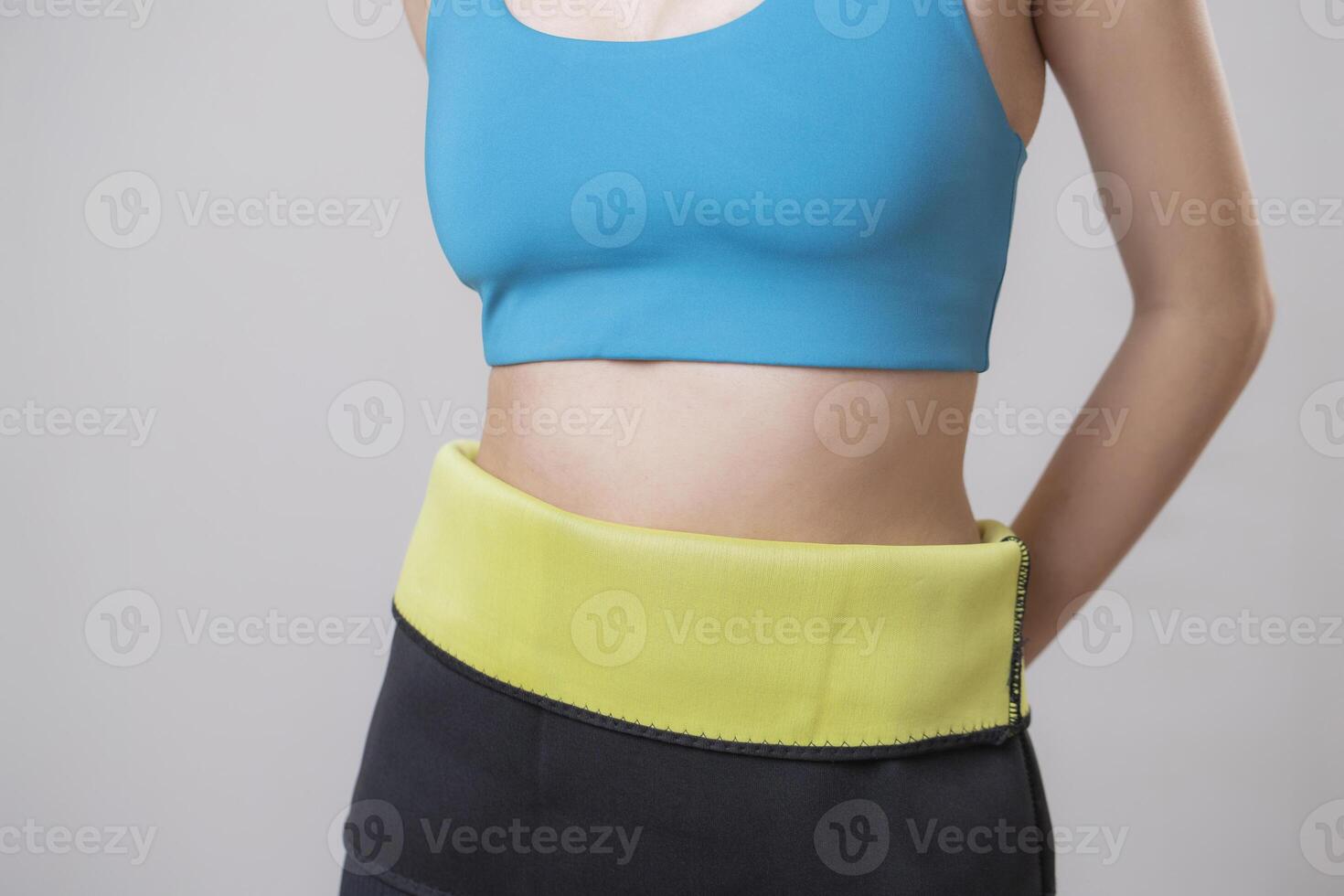 Close Up View Of Model Flat Belly photo