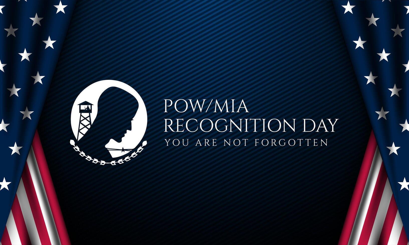 Happy National POW MIA Recognition Day Illustration vector