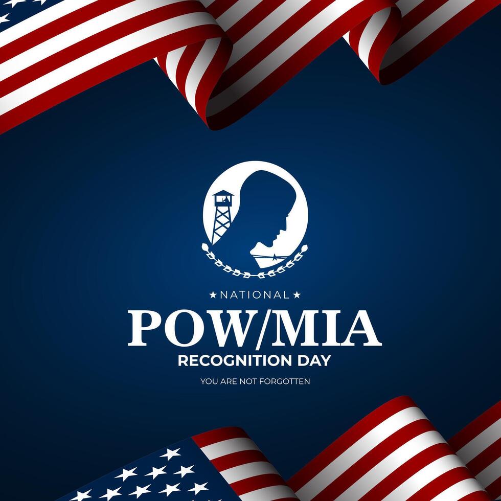 National POW MIA Recognition Day Background Illustration vector