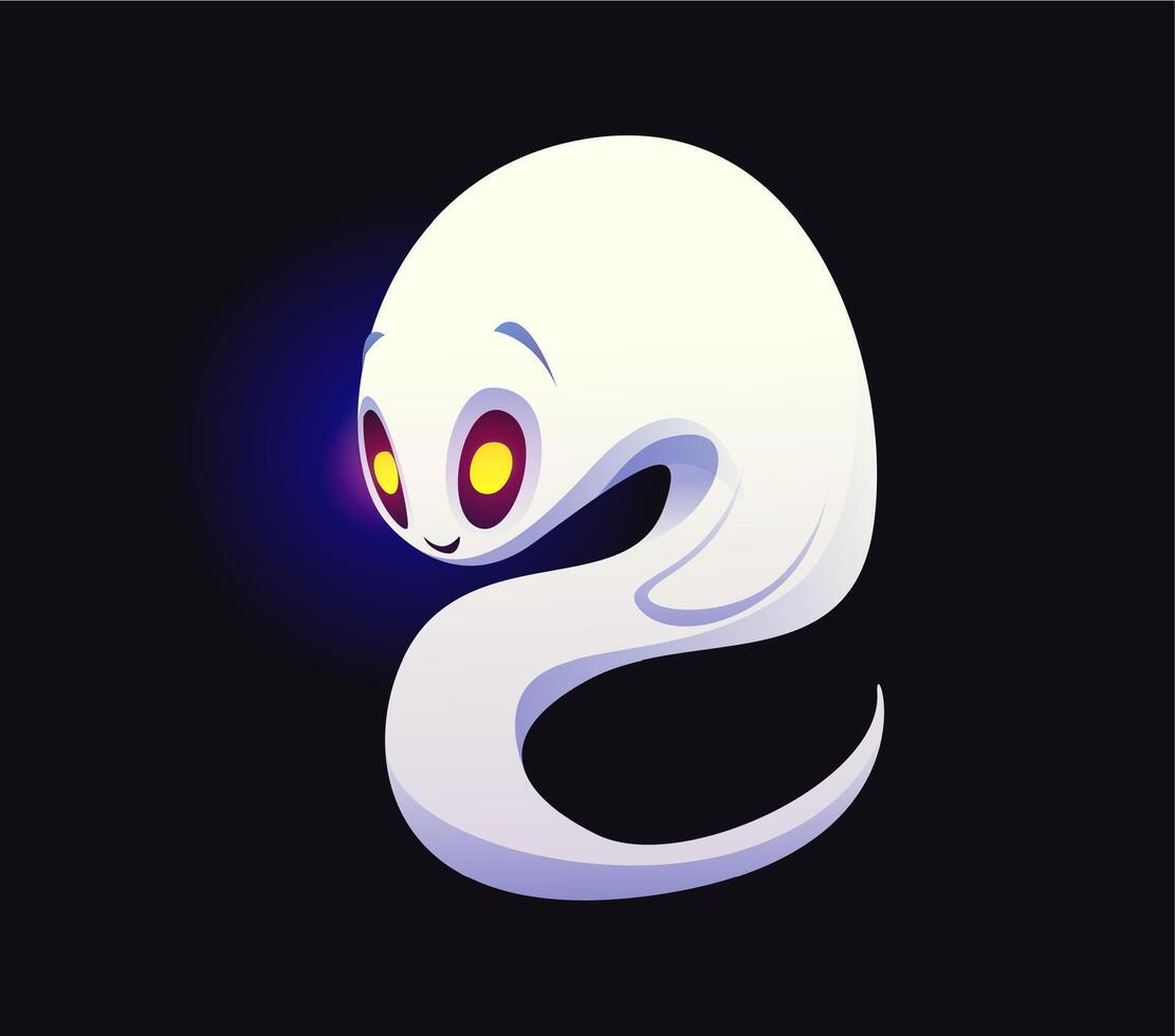 Number two Halloween ghosts scary typeface digit vector