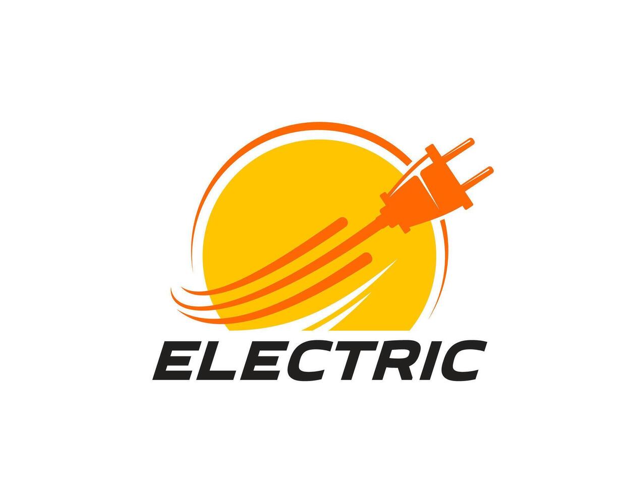 Electric energy icon featuring power plug motion vector