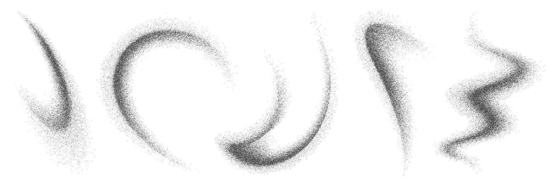 Noise grain wave spray, sand and dust paint brush vector