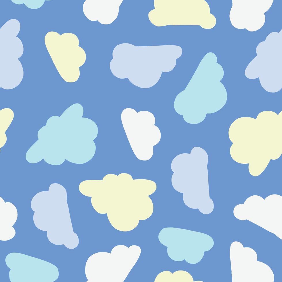 Bunch of Cloud Seamless Pattern illustration Design vector