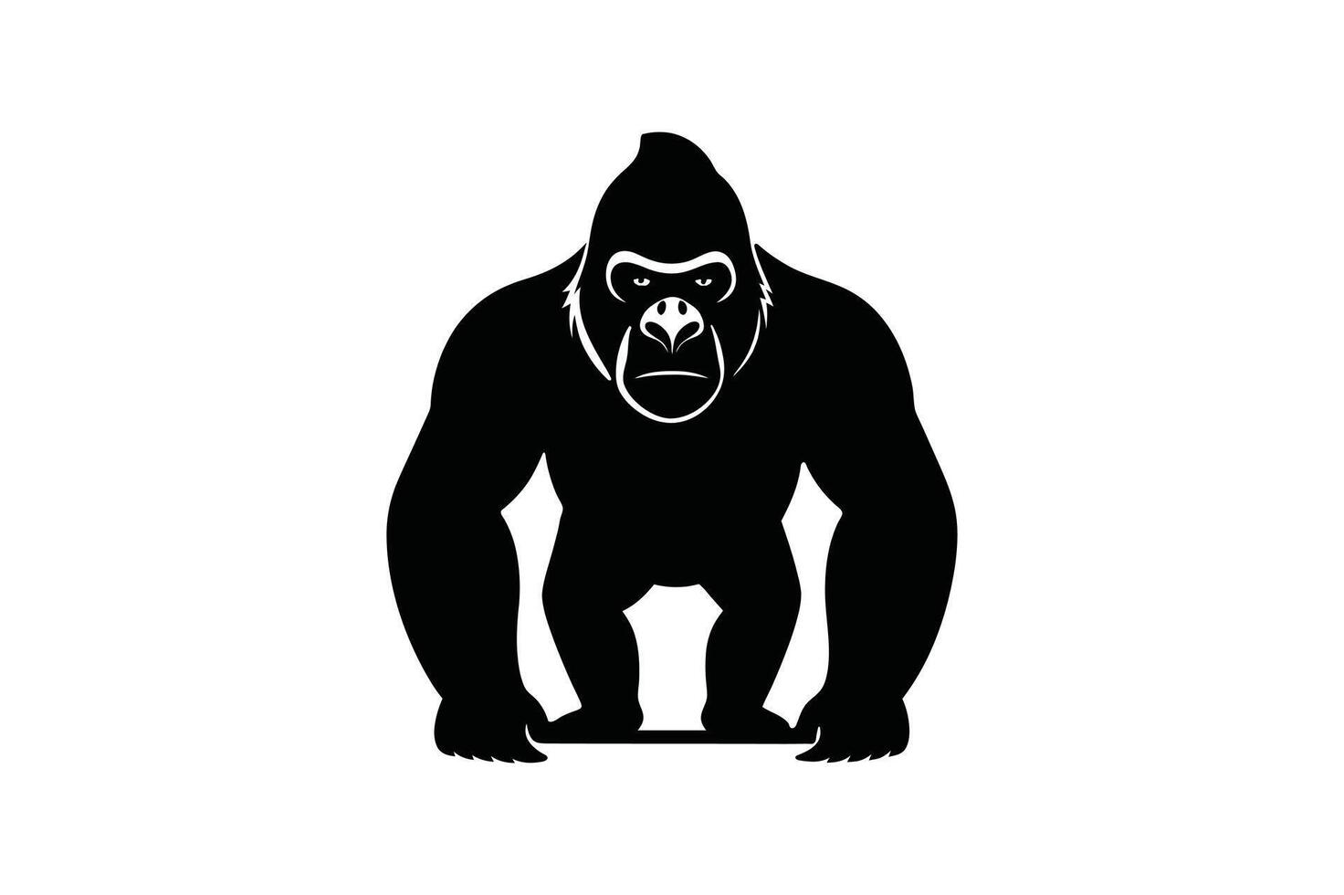 Gorilla silhouette art vector