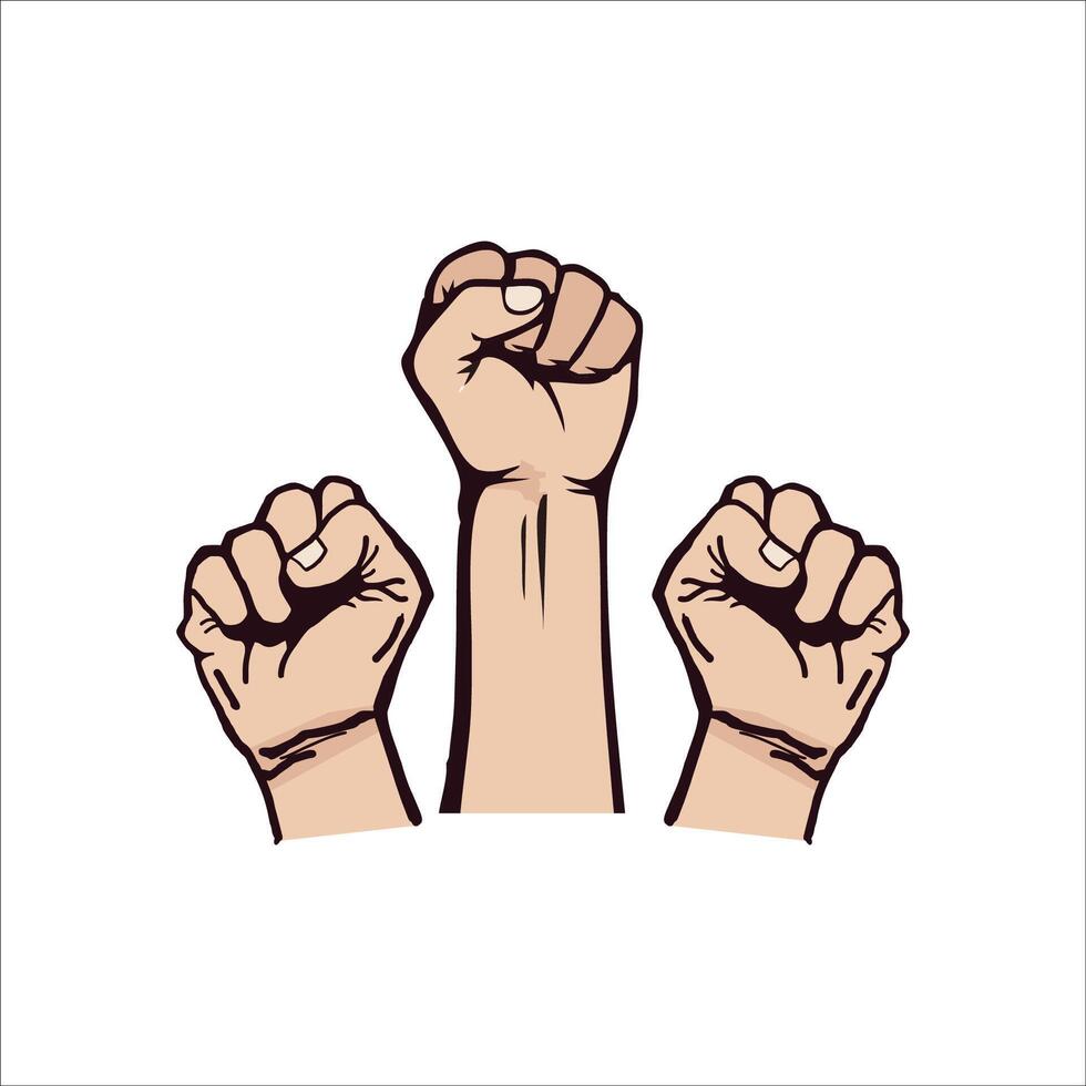 hands brown color modern syle vector