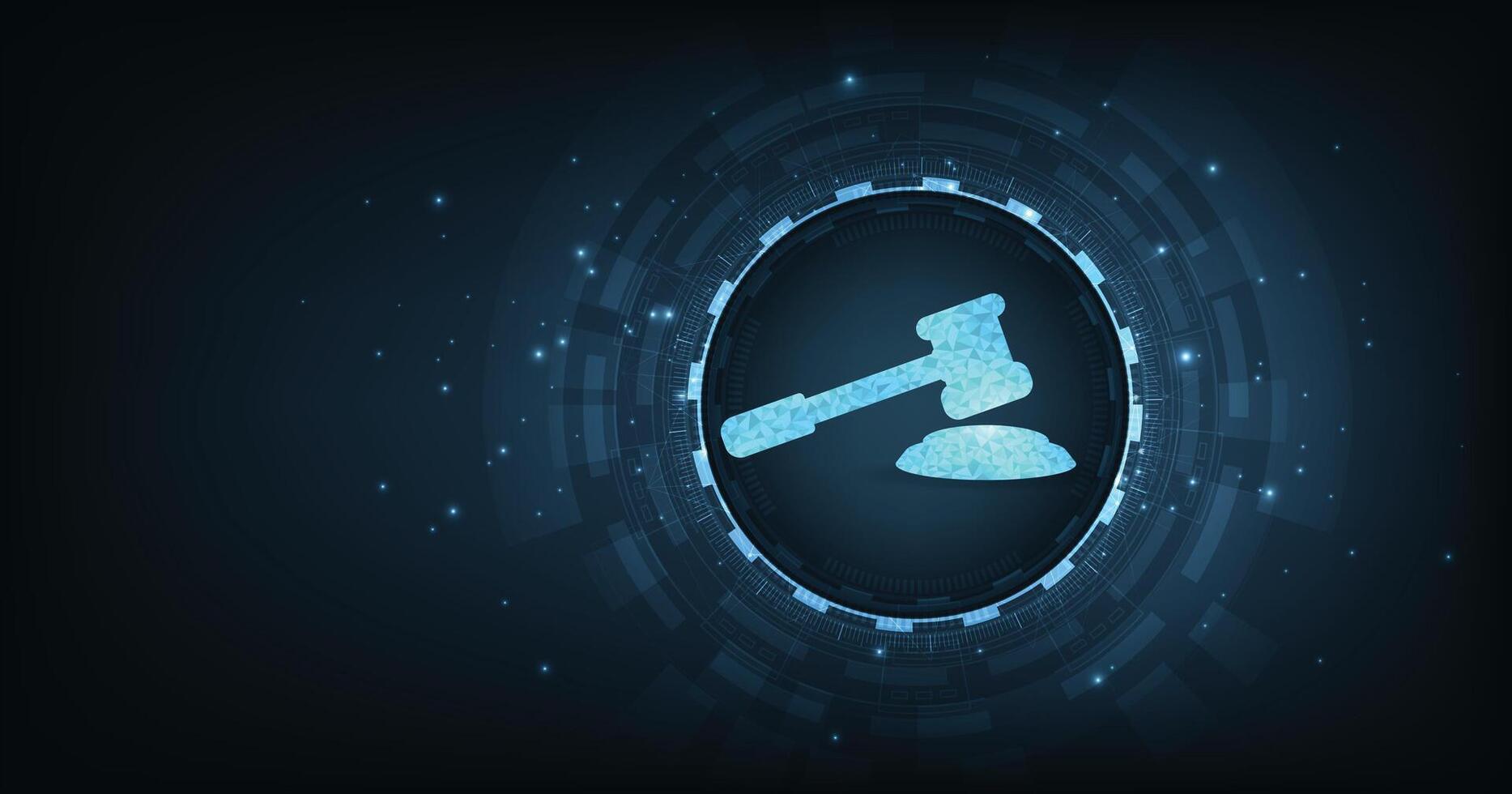 Internet law on a Dark Blue background. vector