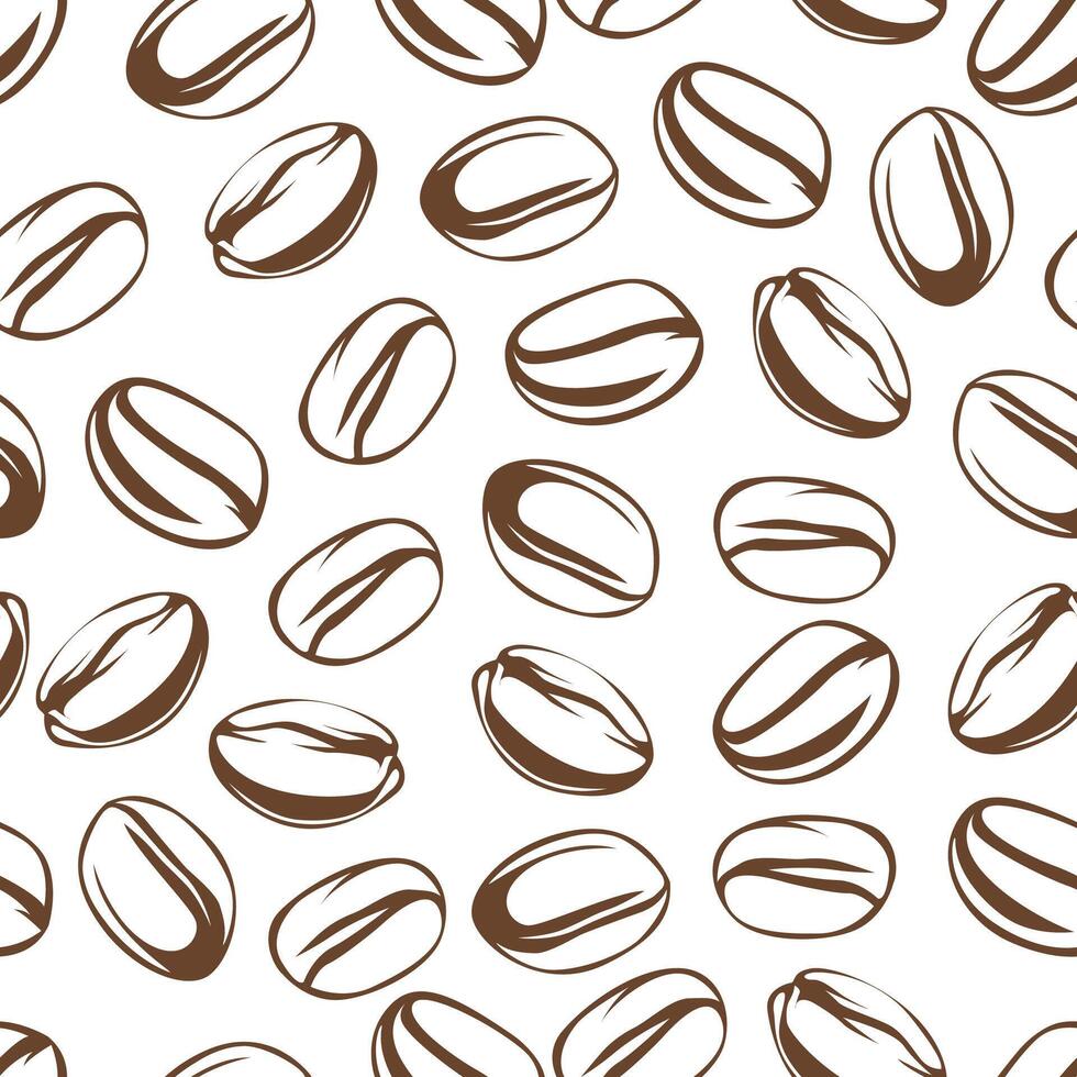 Coffee beans pattern background. coffee beans background. Coffee beans wallpaper. Coffee Beans Illustration for packaging. vector