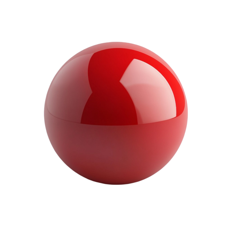 Red Ball on Transparent background AI-Generative png
