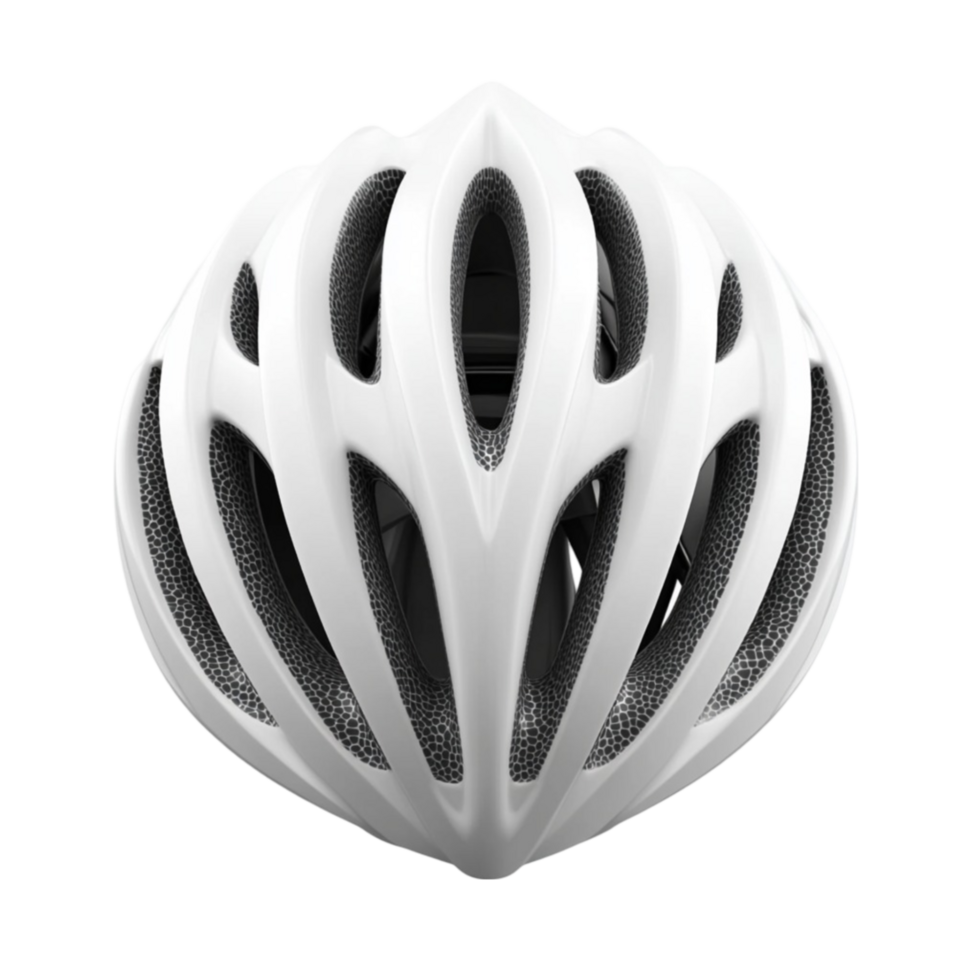 White Helmet With Black Dot In Center And Holes On Top On Transparent white-helmet-with-black-dot-in-center-and-holes-on-top-on-transparent