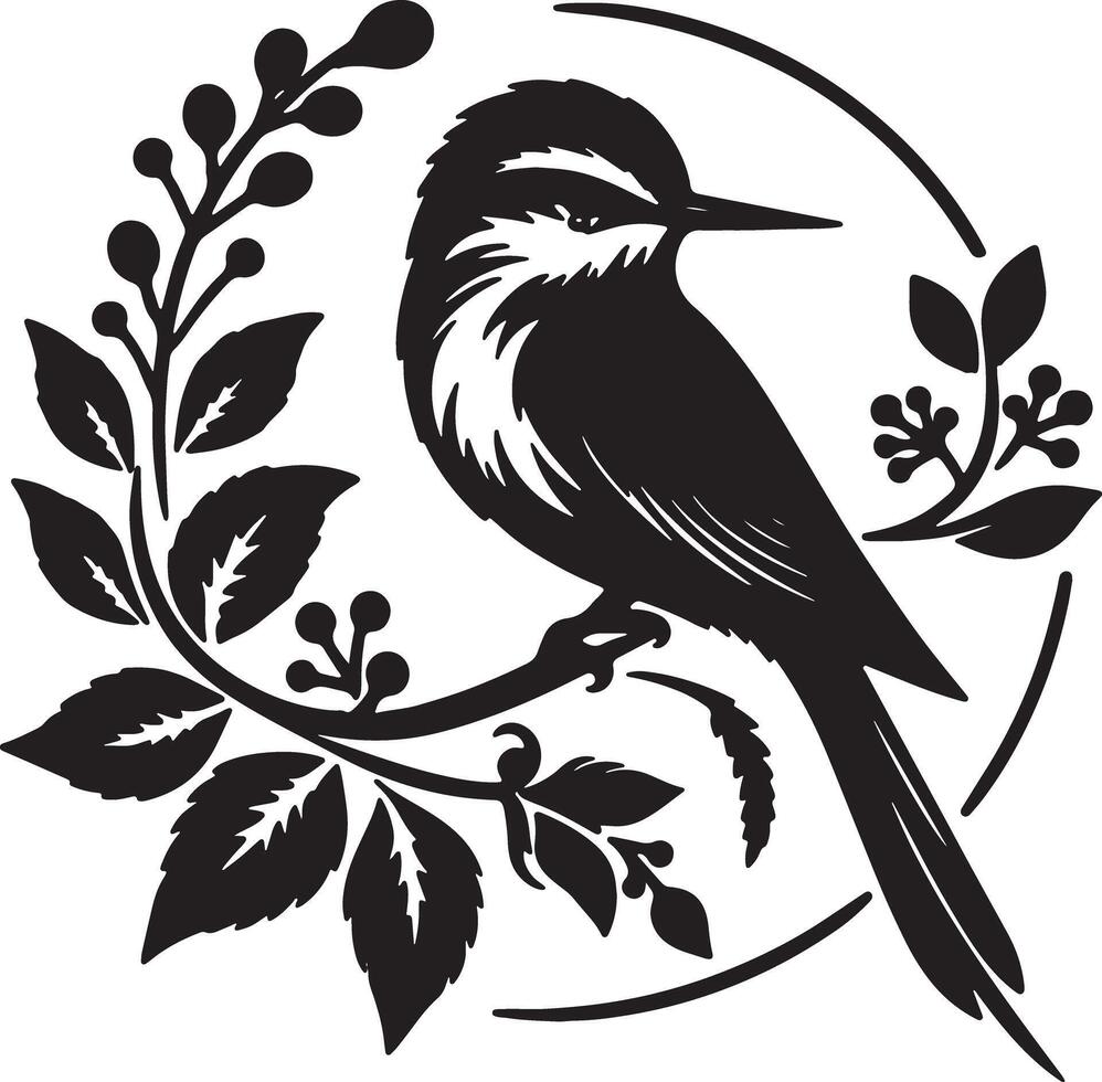 Bird silhouette art vector