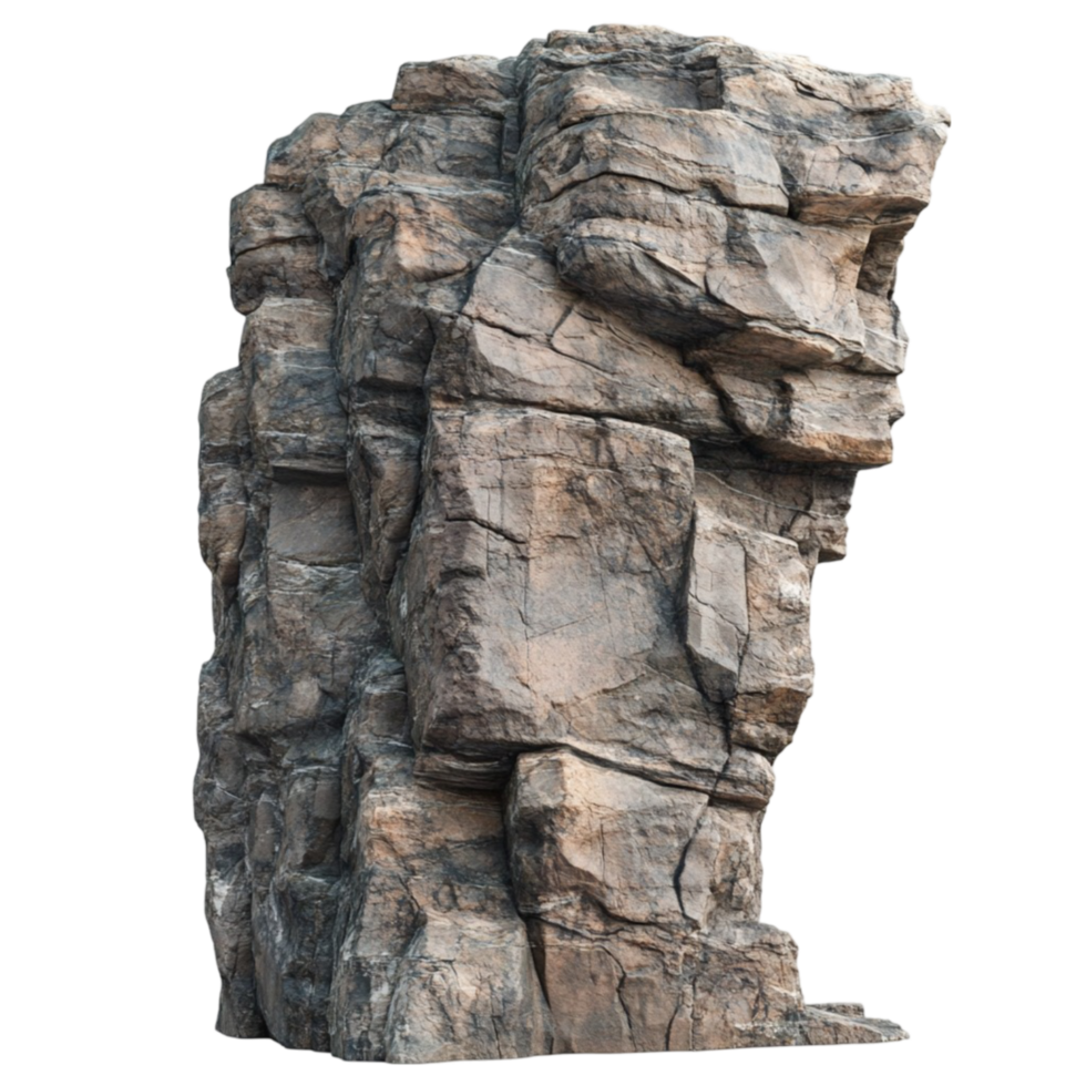 Rock Formation on Transparent background AI-Generative png