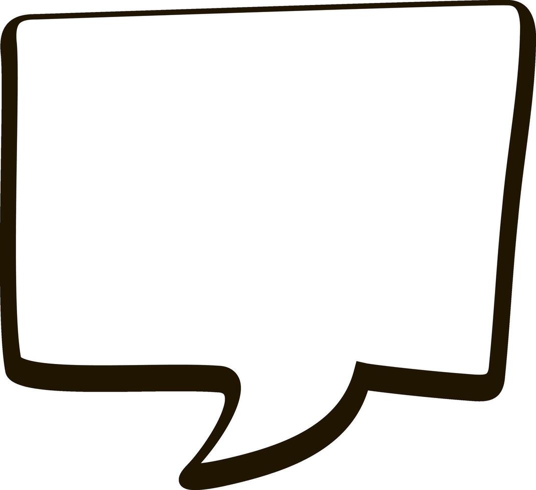 Doodle chat clipart Hand drawn speech Sketch vector