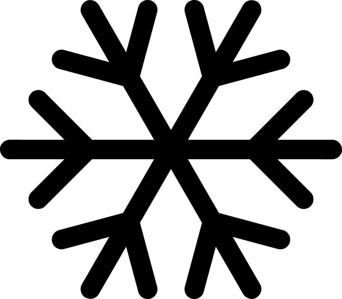Snowflake icon Christmas winter emblem Xmas vector