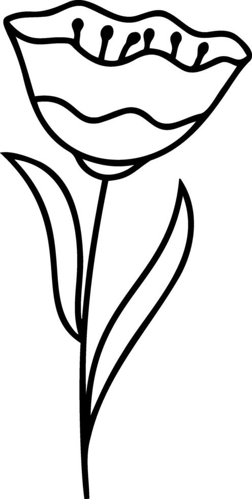 Flower Cartoon sketch icon vector