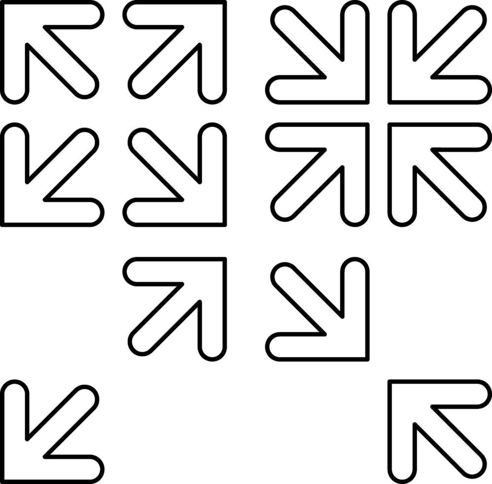 Full screen icon Max min sketch vector
