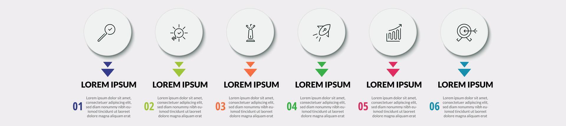 Infographic design business template with icons and 6 options or steps. square design or diagram vector