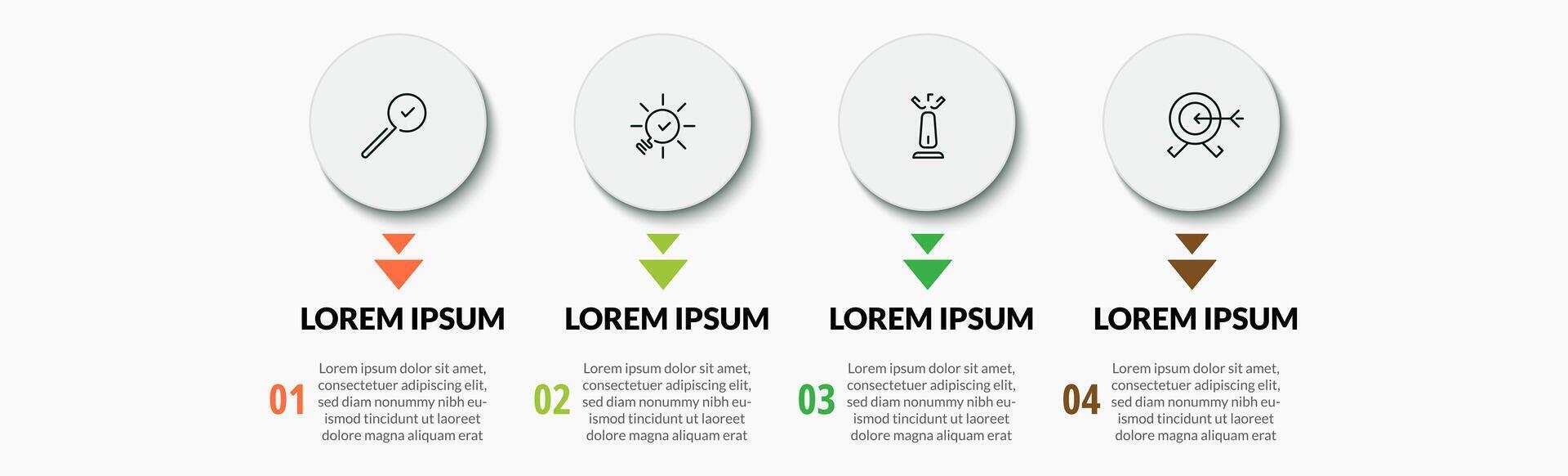 Infographic design business template with icons and 4 options or steps. square design or diagram vector