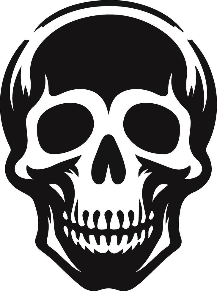 Deadly Skull Silhouette clip art. vector